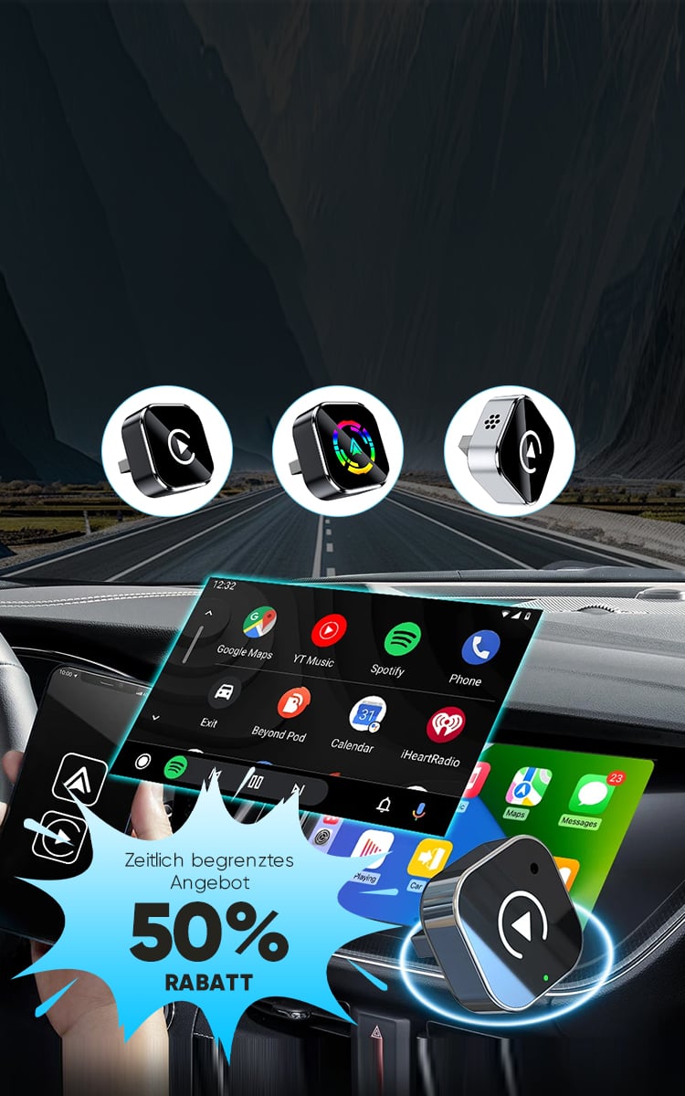 AutoSync™ | Trådløs CarPlay & Android Auto