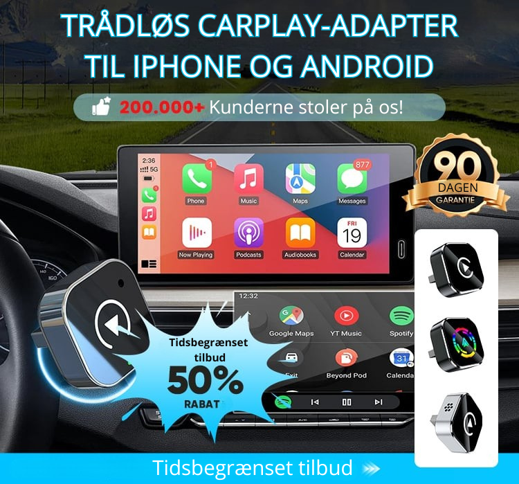 AutoSync™ | Trådløs CarPlay & Android Auto