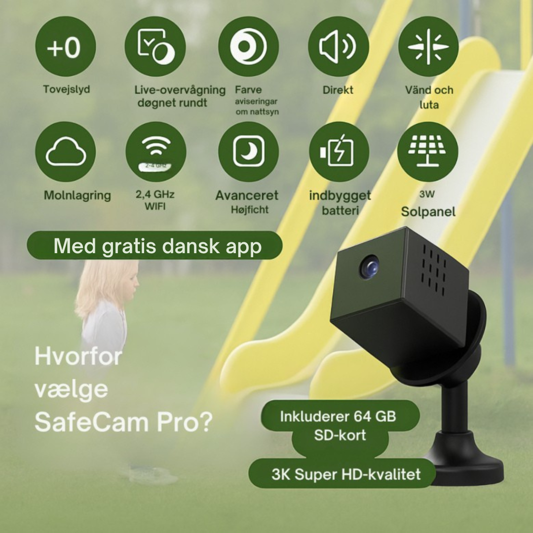 HjemVagt Cam™ | Altid beskyttet – selv uden internet eller strøm